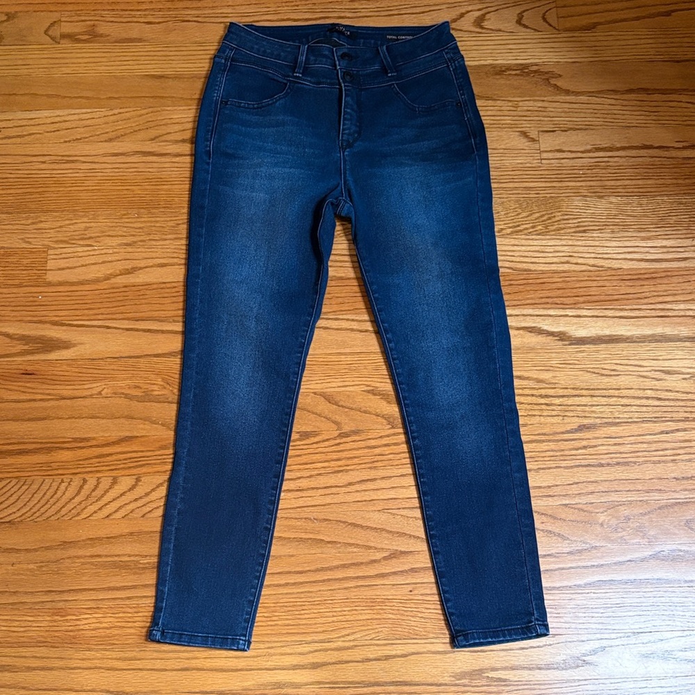 Curve Appeal Total Control Classic mud to high rise Indigo Jeans for Women Sz 4